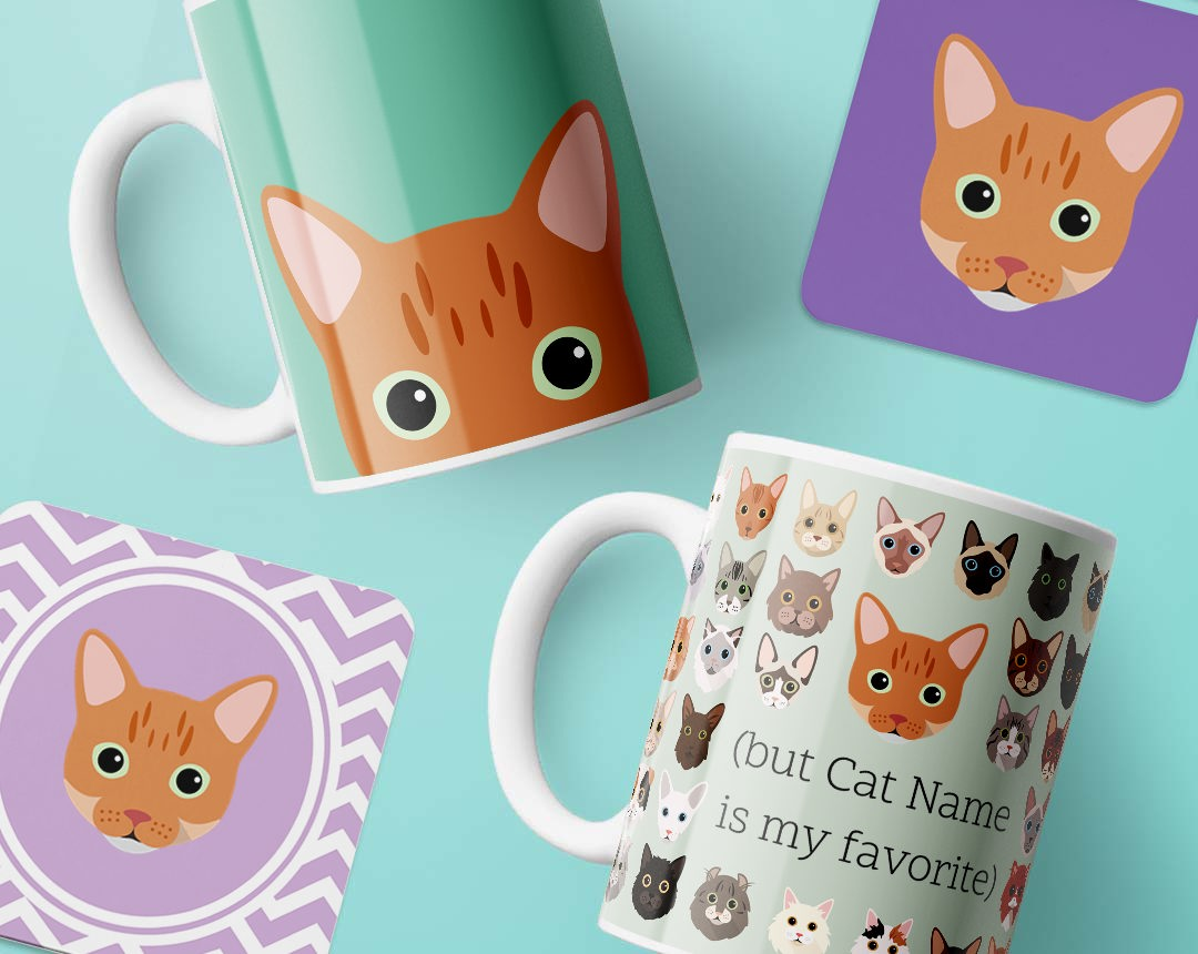Personalized Cat Mugs