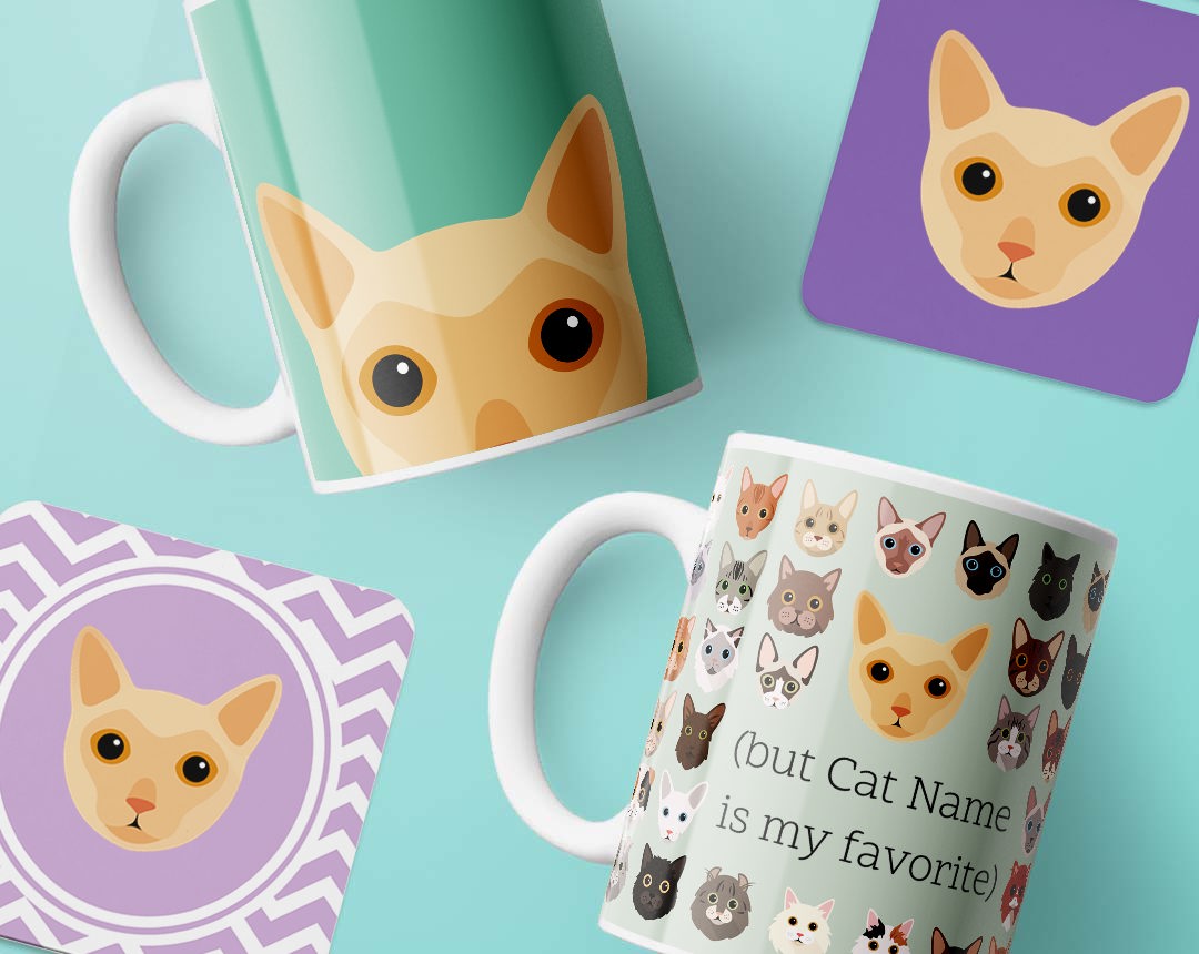 Personalized Cat Mugs