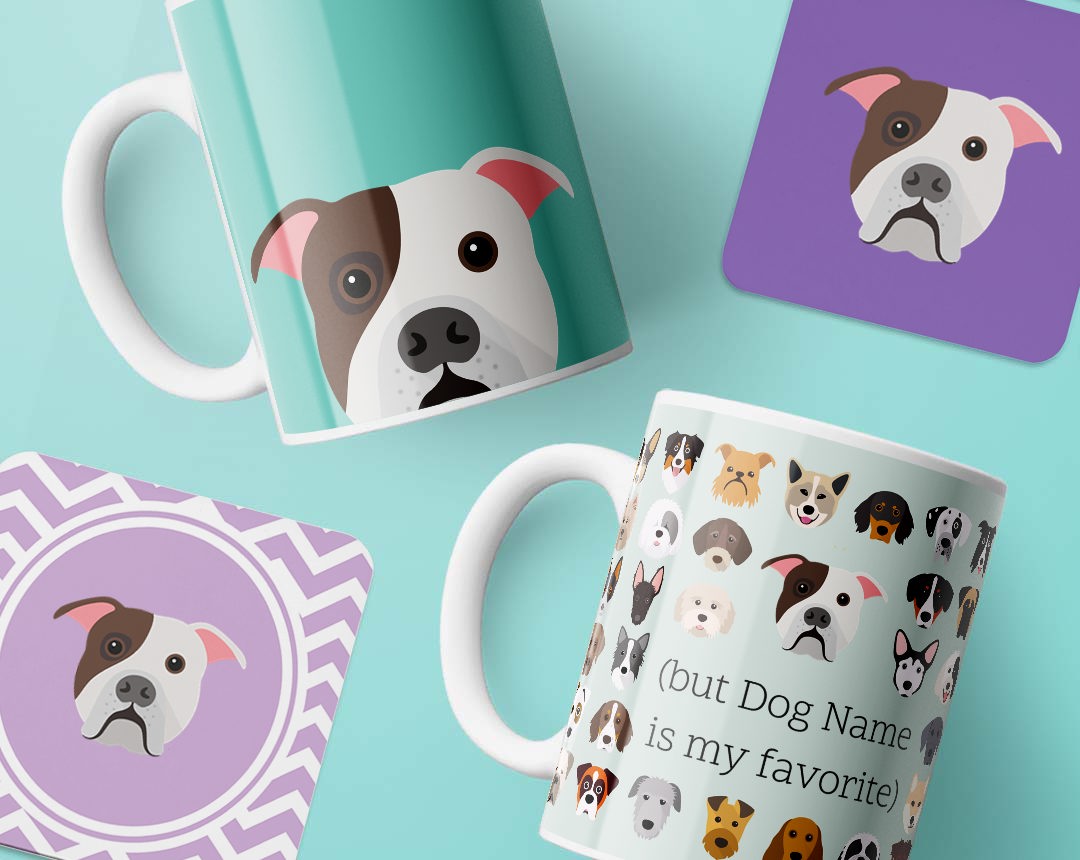 Personalized Dog Mugs and Coasters