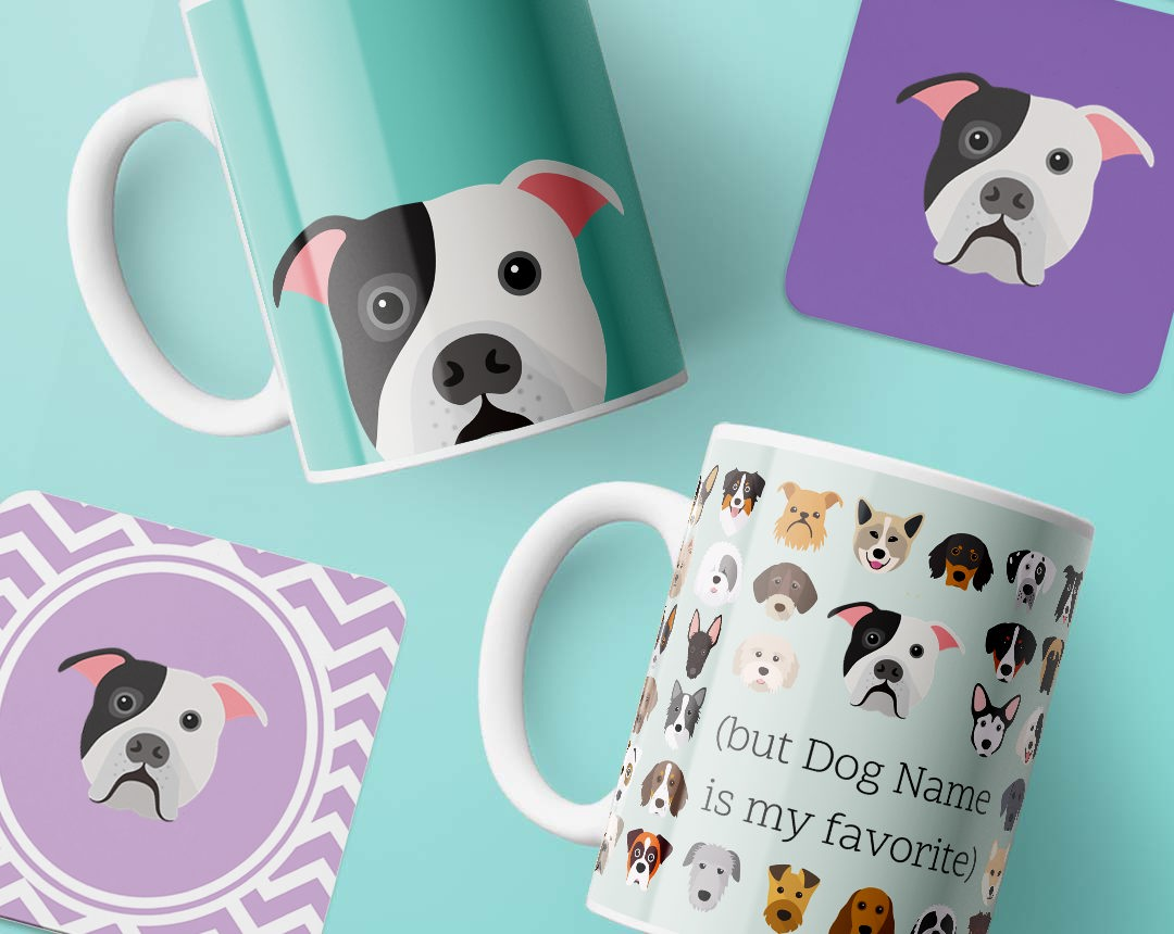 Personalized Dog Mugs and Coasters