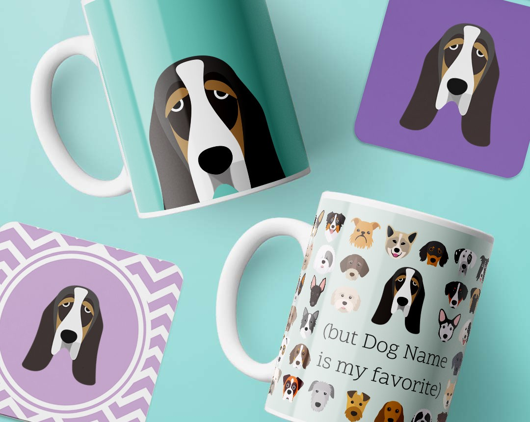 Personalized Dog Mugs and Coasters