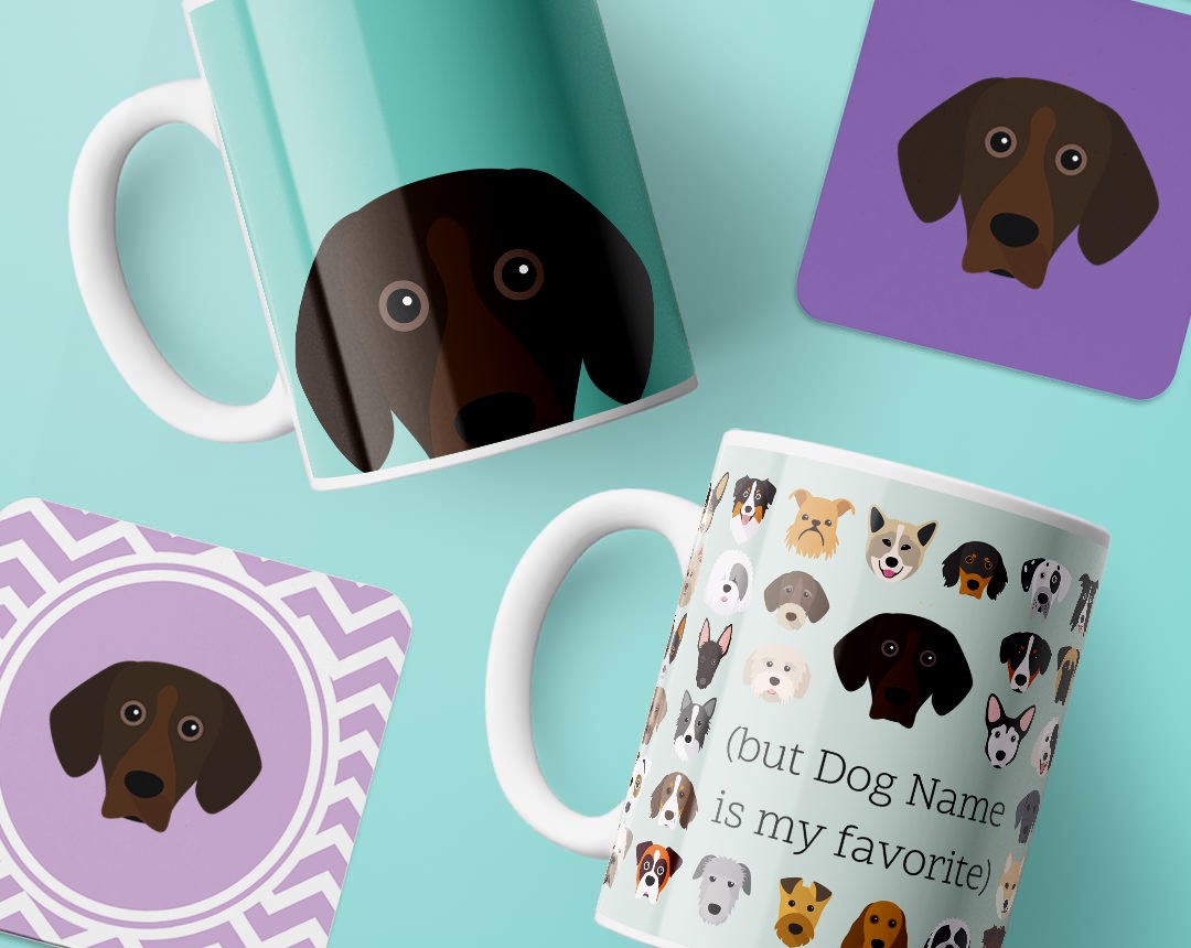 Personalized Dog Mugs and Coasters