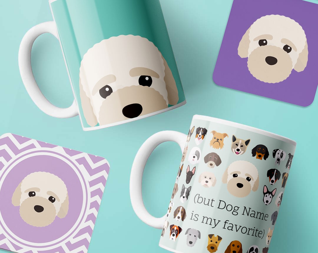 Personalized Dog Mugs and Coasters