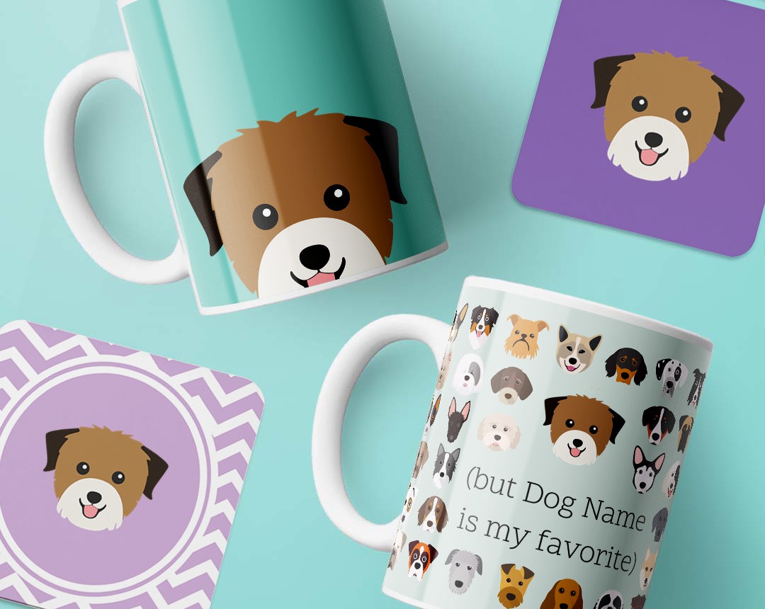 Personalized Dog Mugs and Coasters