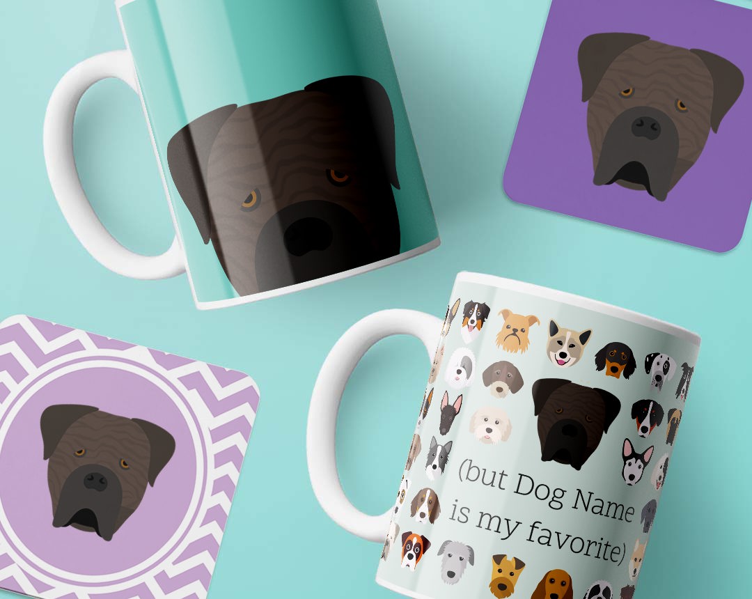 Personalized Dog Mugs and Coasters