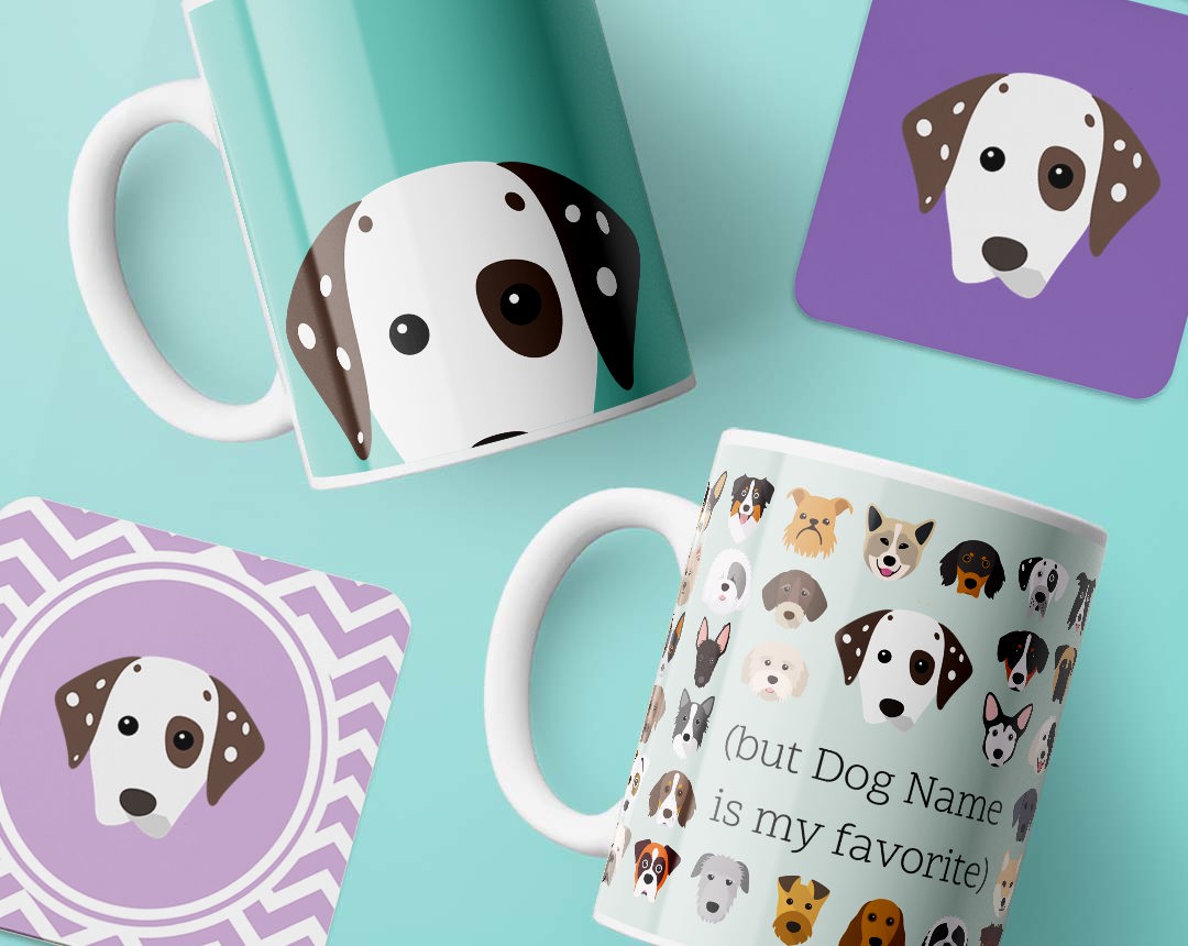 Personalized Dog Mugs and Coasters