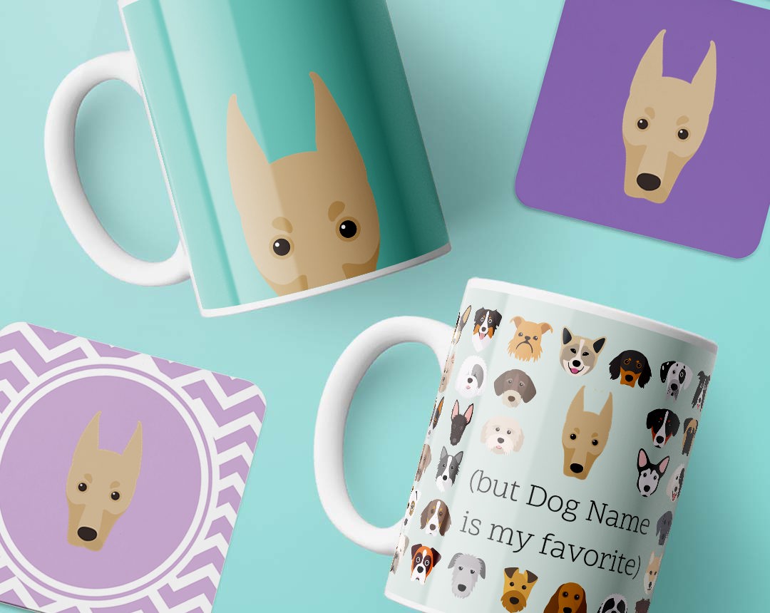 Personalized Dog Mugs and Coasters