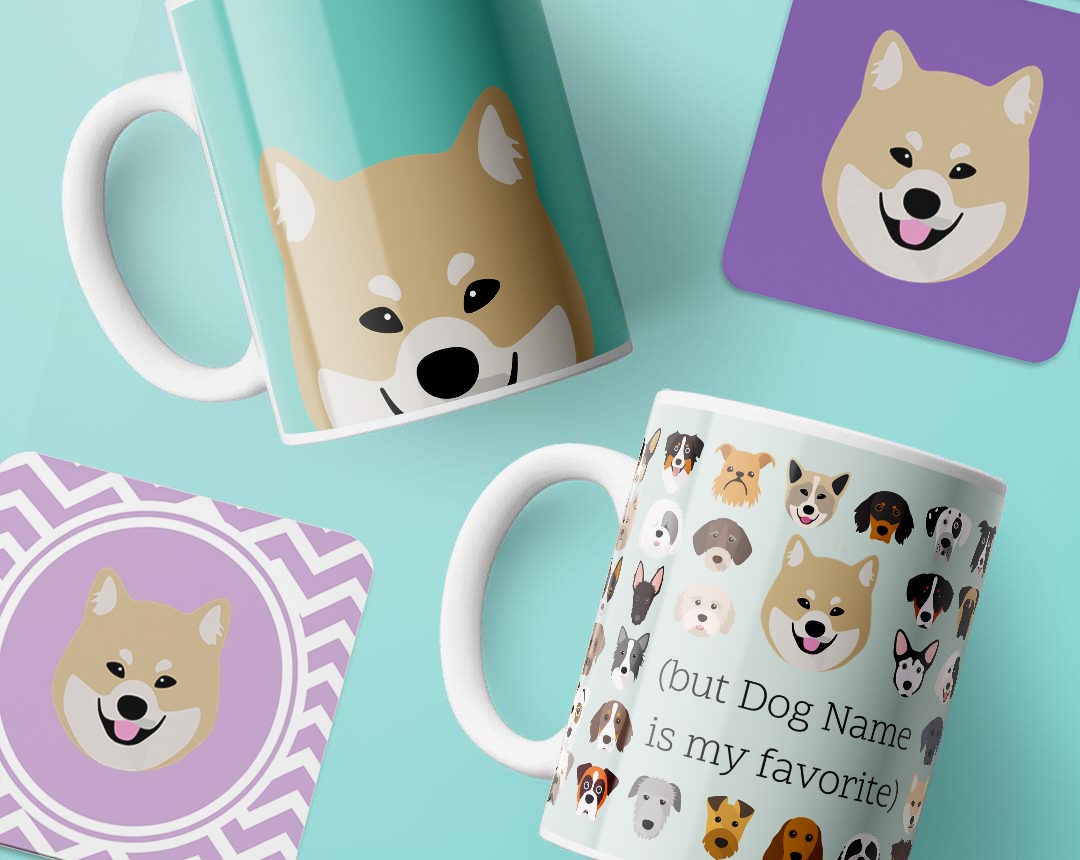 Personalized Dog Mugs and Coasters