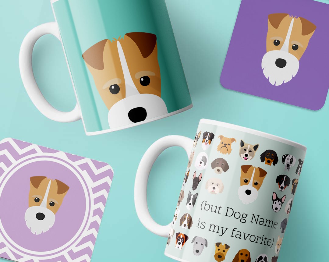 Personalized Dog Mugs and Coasters