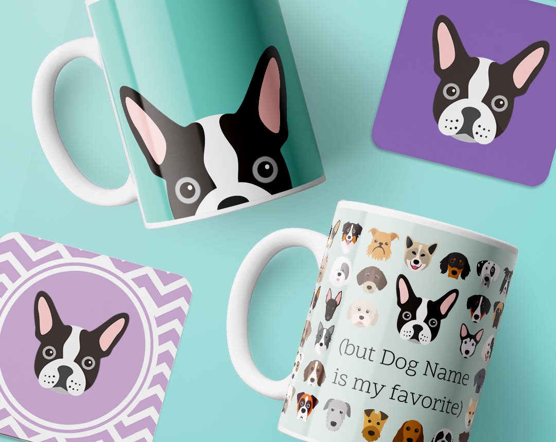 Personalized Dog Mugs and Coasters