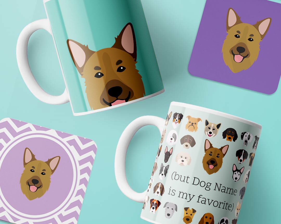 Personalized Dog Mugs and Coasters