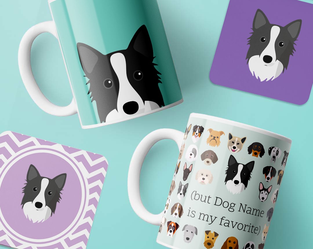 Personalized Dog Mugs and Coasters