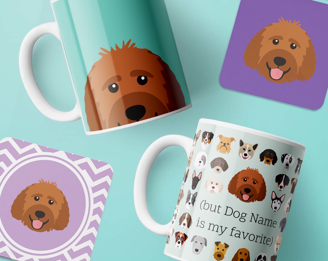 Personalized Dog Mugs and Coasters