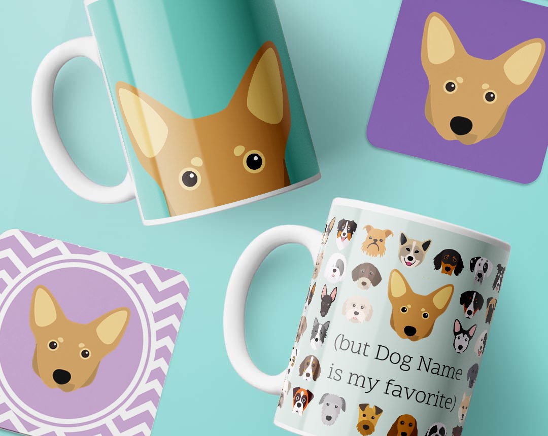 Personalized Dog Mugs and Coasters