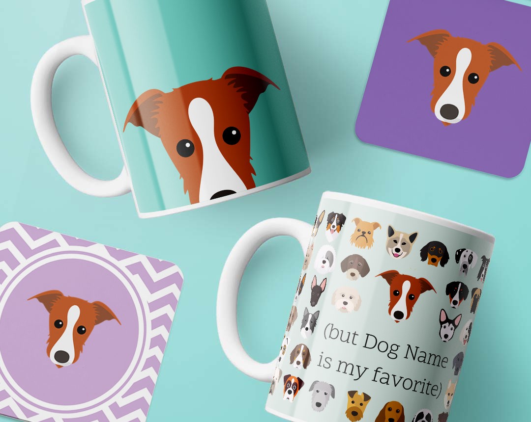 Personalized Dog Mugs and Coasters