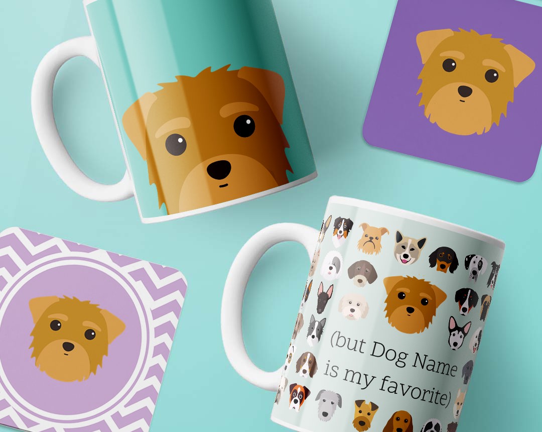 Personalized Dog Mugs and Coasters