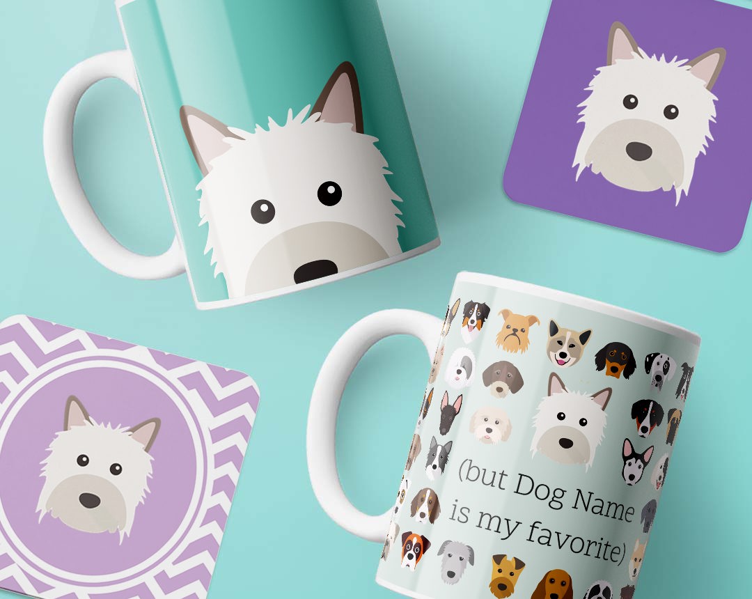 Personalized Dog Mugs and Coasters