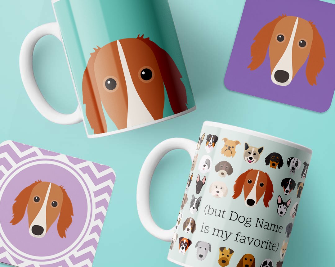 Personalized Dog Mugs and Coasters