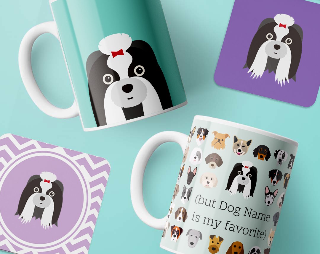 Personalized Dog Mugs and Coasters