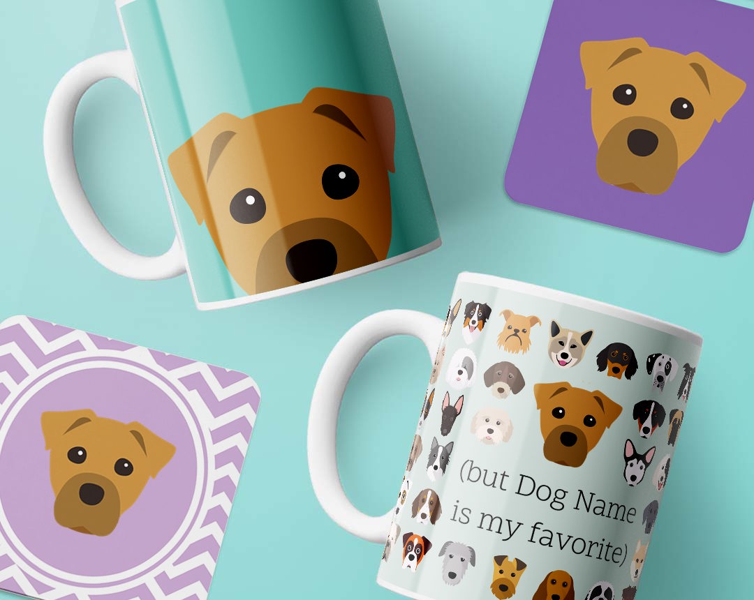 Personalized Dog Mugs and Coasters