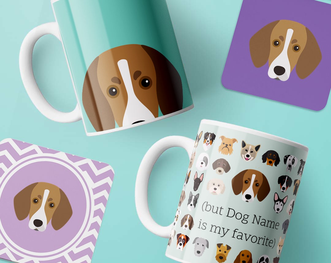 Personalized Dog Mugs and Coasters