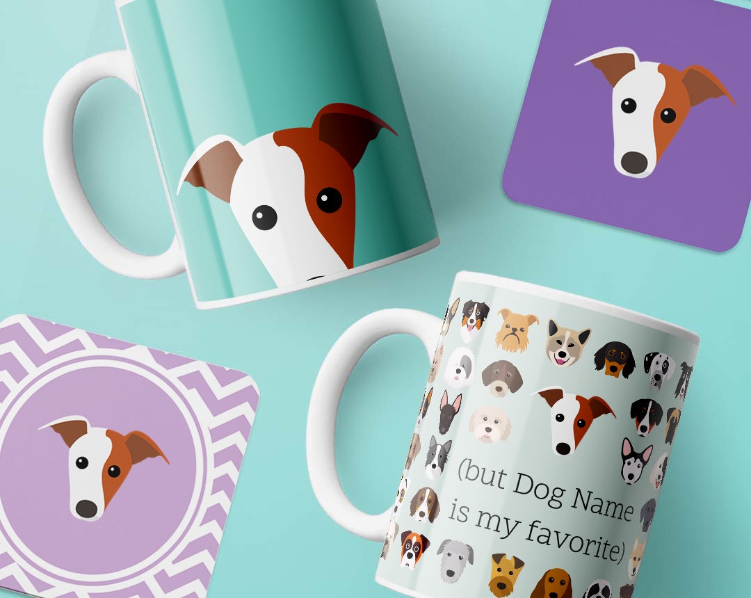 Personalized Dog Mugs and Coasters