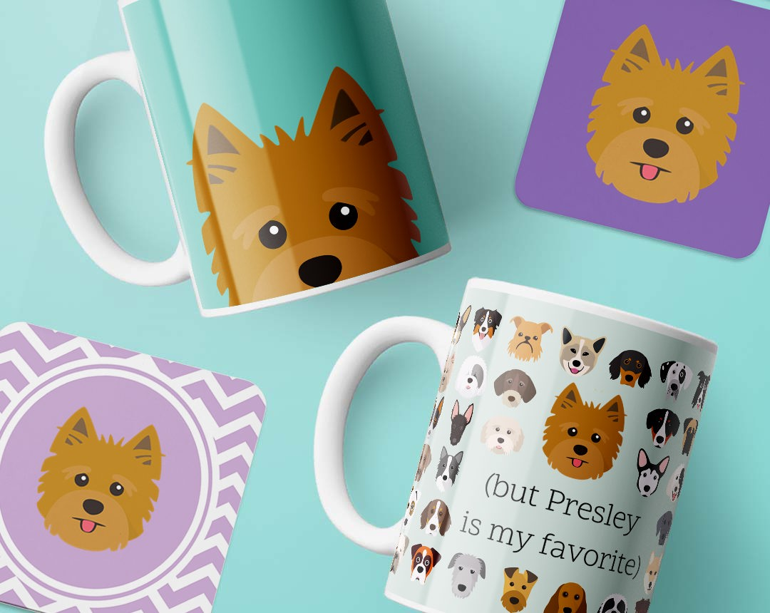 Personalized Mugs featuring your dog