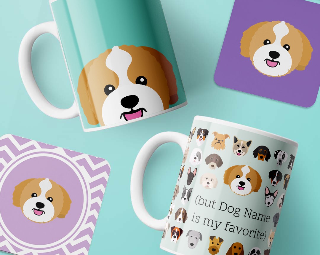 Personalized Dog Mugs and Coasters