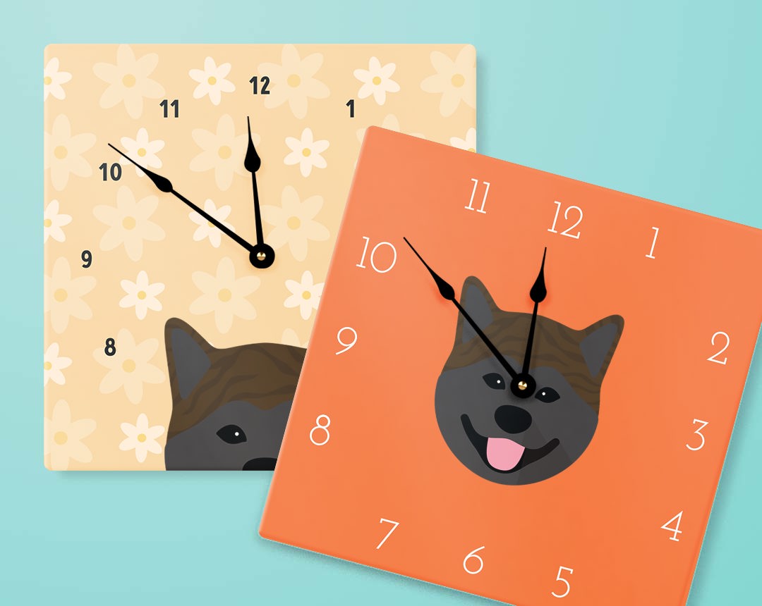 Two Personalized Dog Clocks