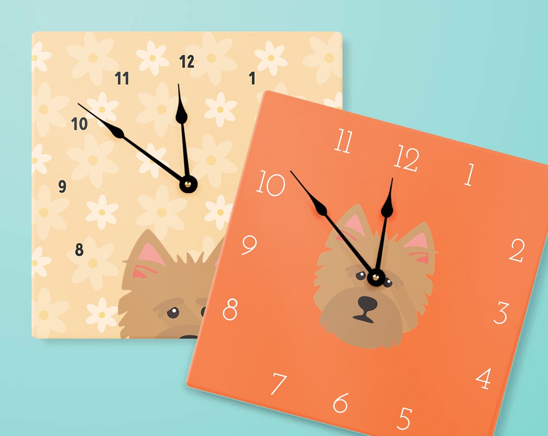 Two Personalized Dog Clocks