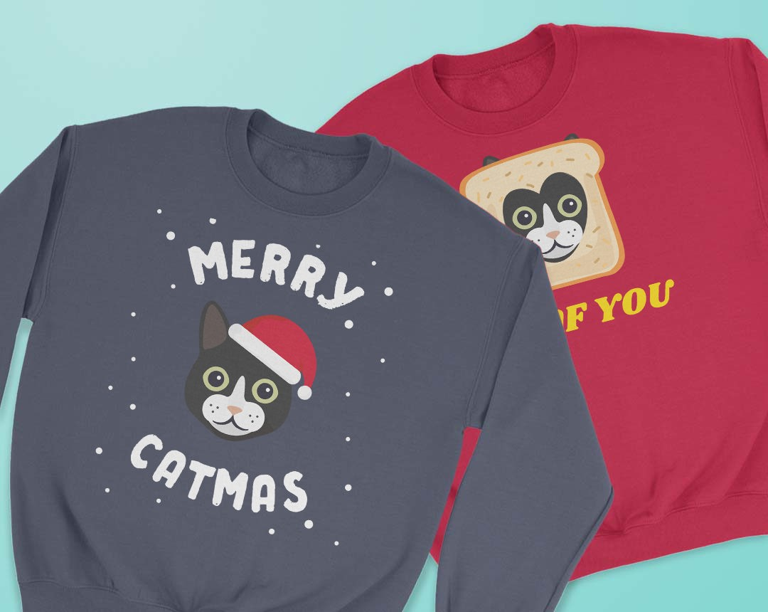 Personalised Sweatshirts featuring your cat