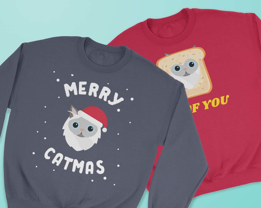 Personalised Sweatshirts featuring your cat