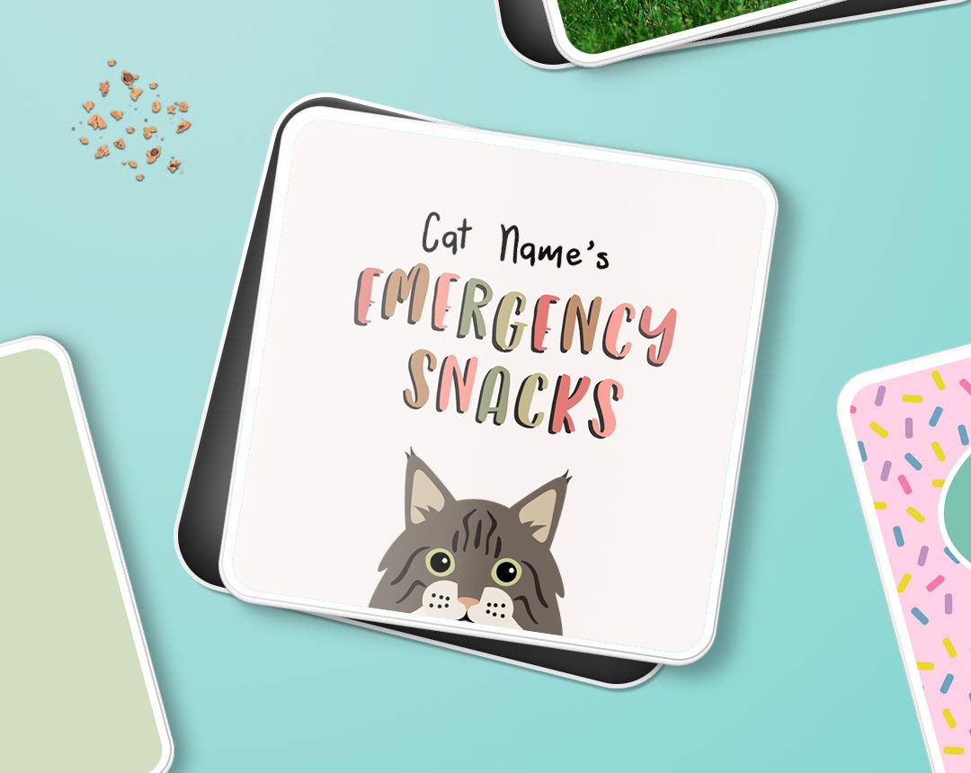 Personalised Treat tins for Cat Treats