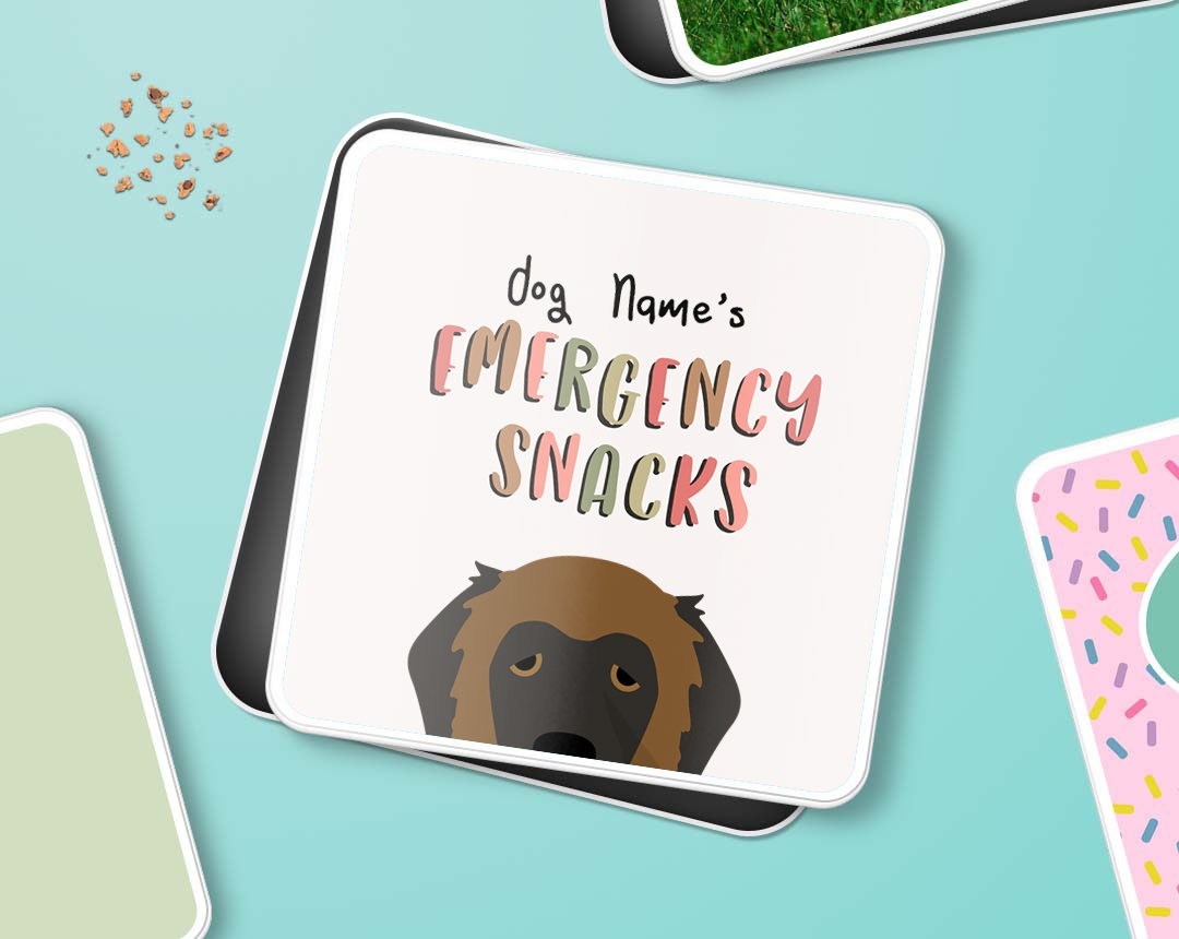 Treat Tin with personalised dog name & icon