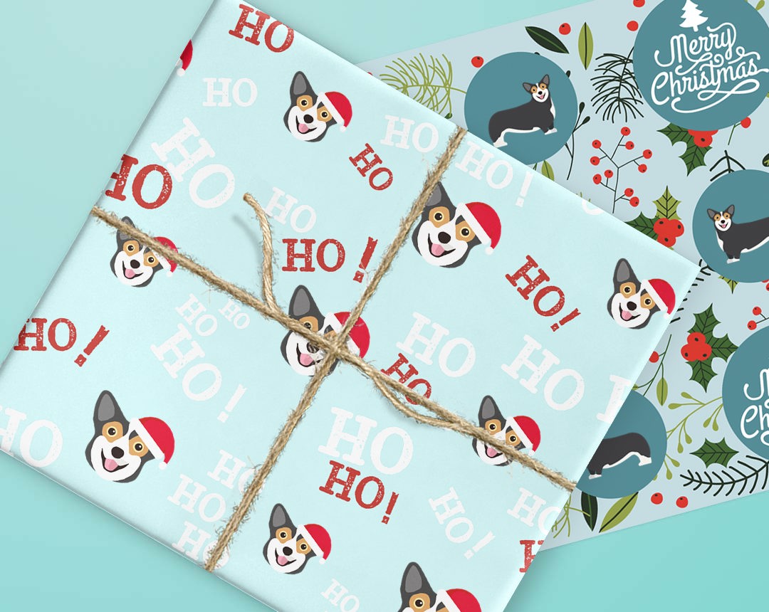 Wrapping paper designs featuring your dog