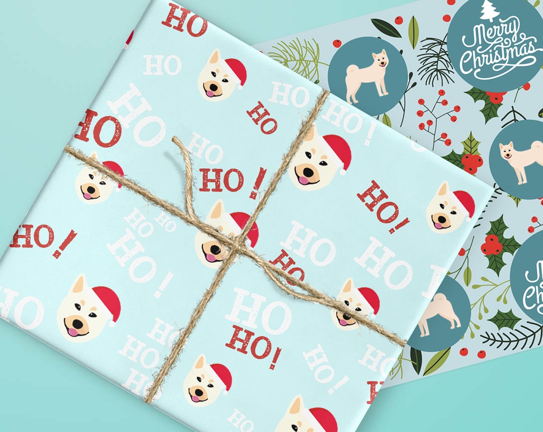 Wrapping paper designs featuring your dog