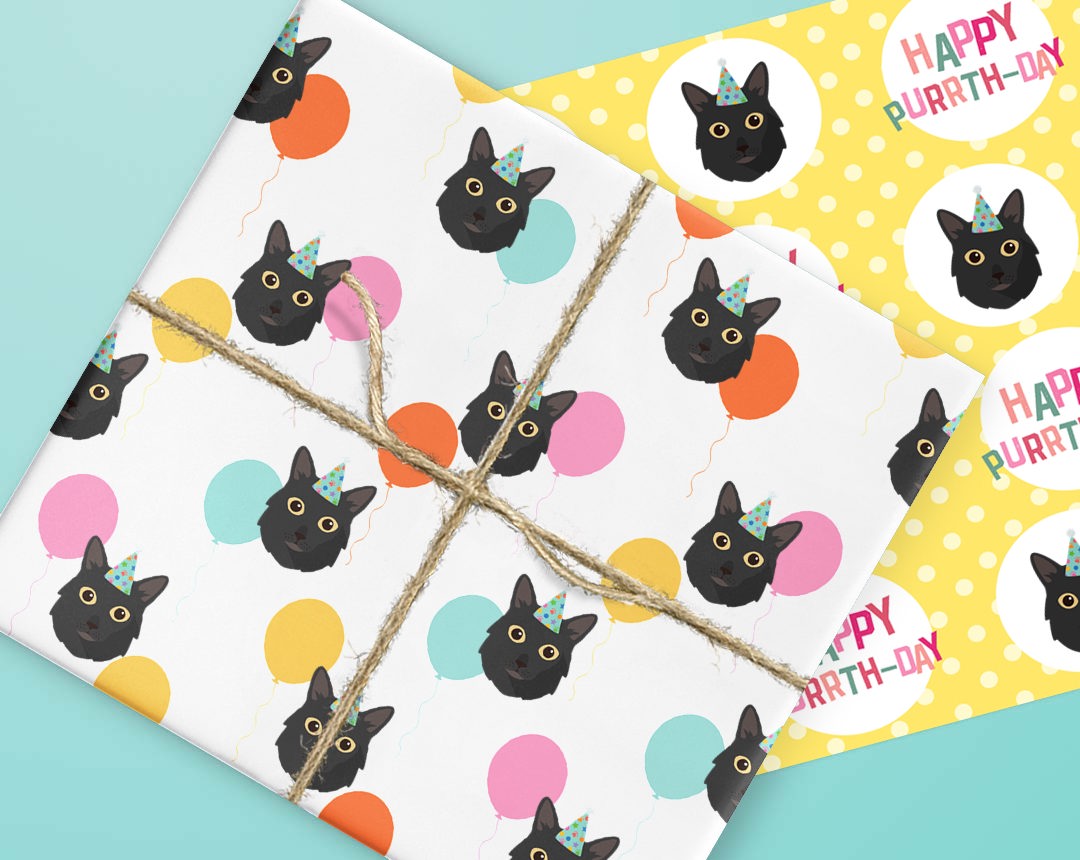 Personalised Cat Wrapping Paper