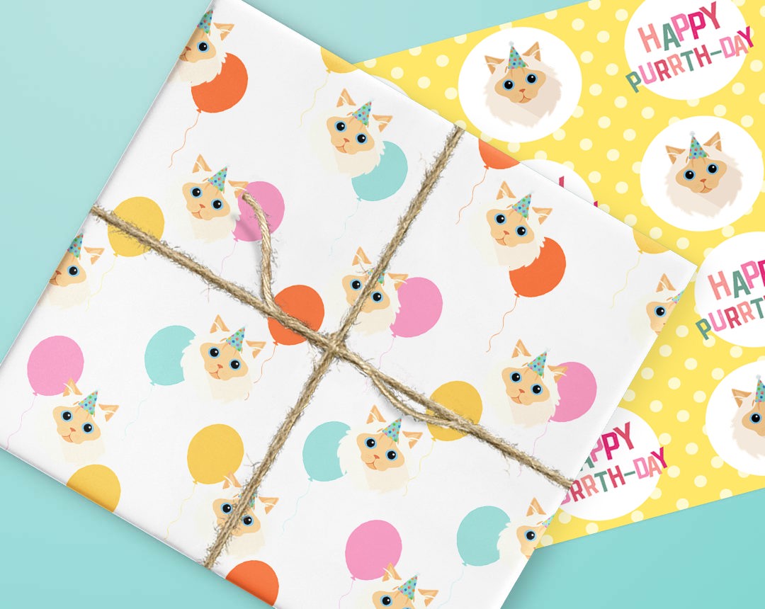 Personalised Cat Wrapping Paper