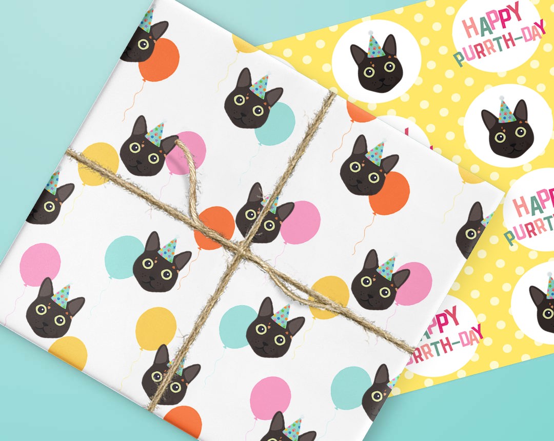 Personalised Cat Wrapping Paper