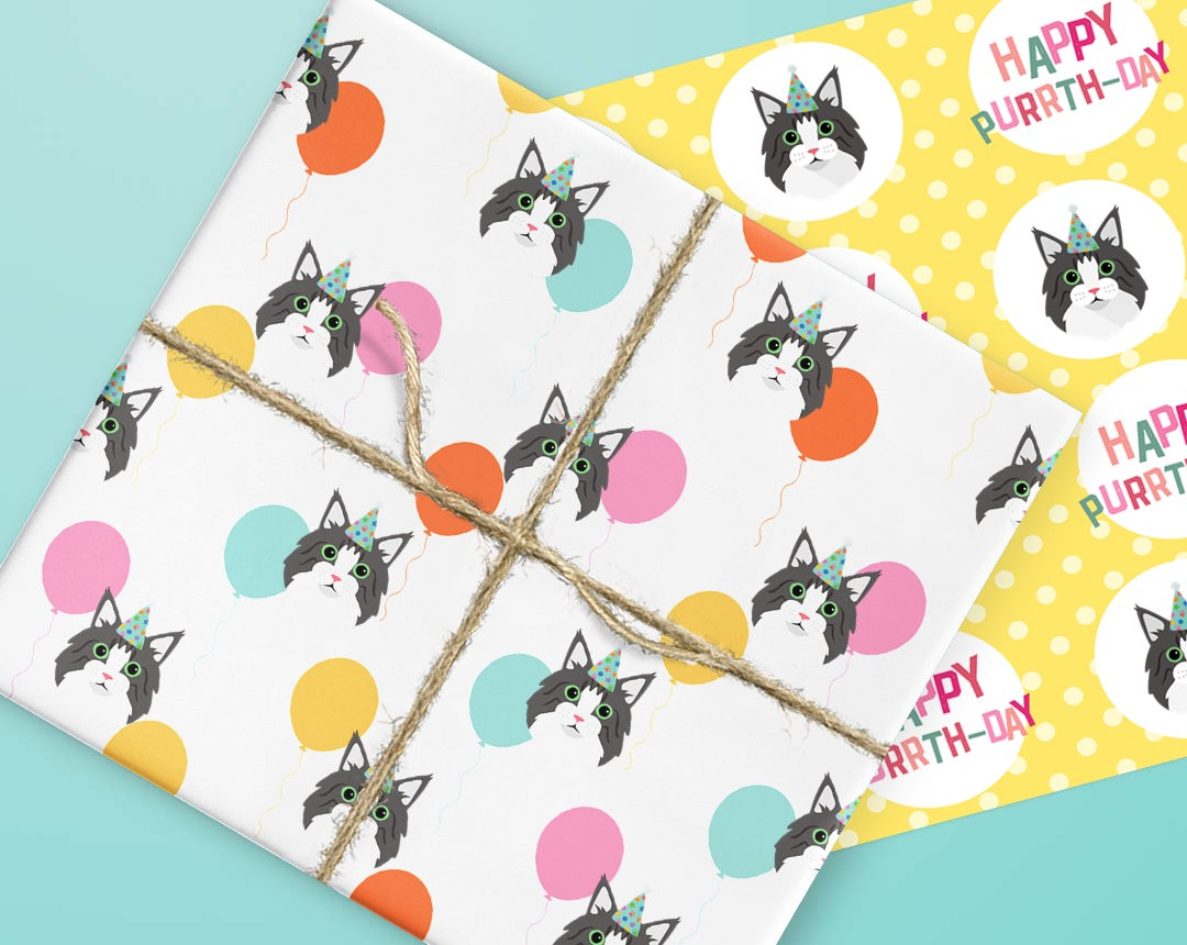 Personalised Cat Wrapping Paper