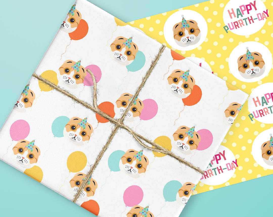 Personalised Cat Wrapping Paper