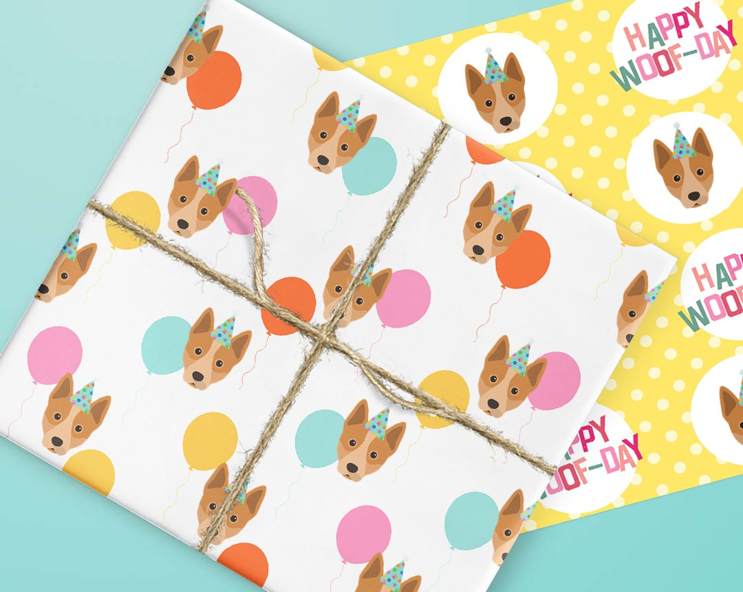Personalized Dog Gift Wrapping Paper 