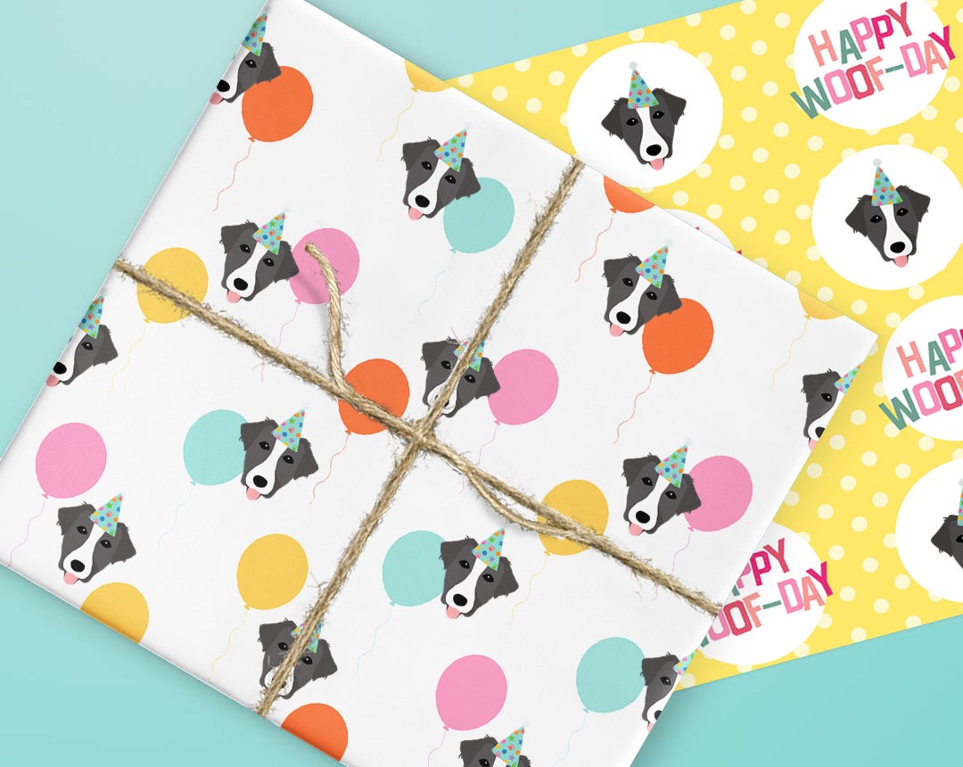 Personalized Dog Gift Wrapping Paper 