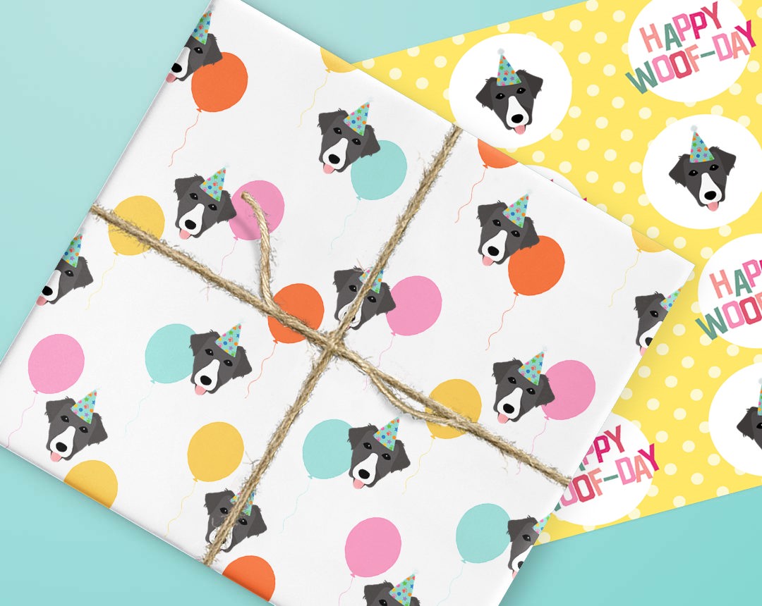 Personalized Dog Gift Wrapping Paper 