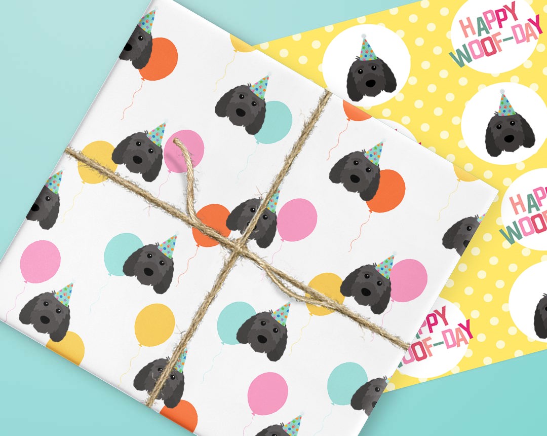 Personalized Dog Gift Wrapping Paper 